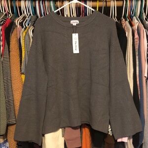 The Drop Women's Gray Crew Neck Sweater
